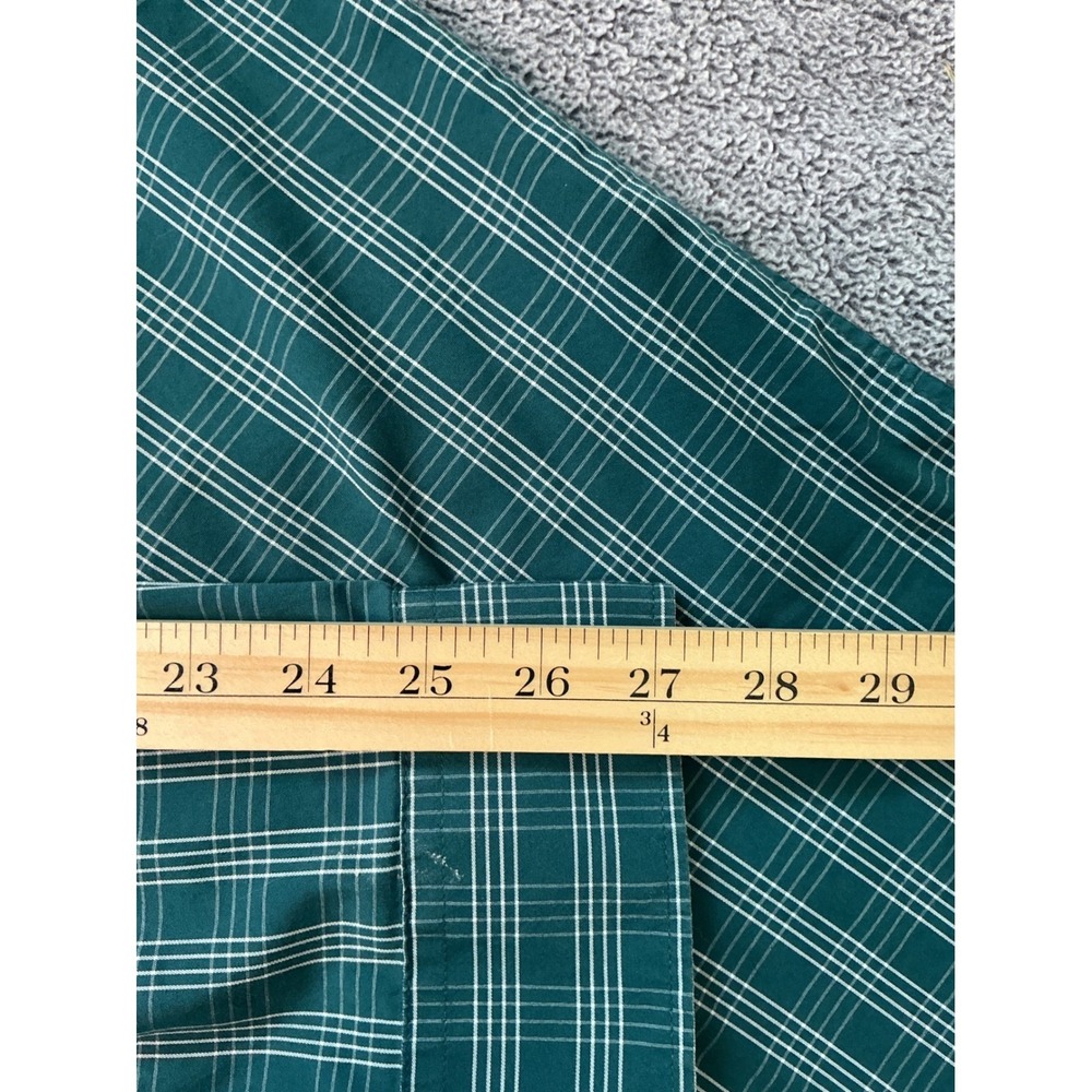 Dockers Mens XXL Green Plaid Long Sleeve Button Down Shirt Pocket Cotton Blend - Picture 6 of 7